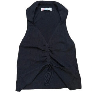 Free People Beach Ribbed Ruched knit top. Size S/P.